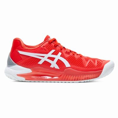 Asics Gel-Resolution 8 - Naisten Tenniskengät - Punainen/Valkoinen